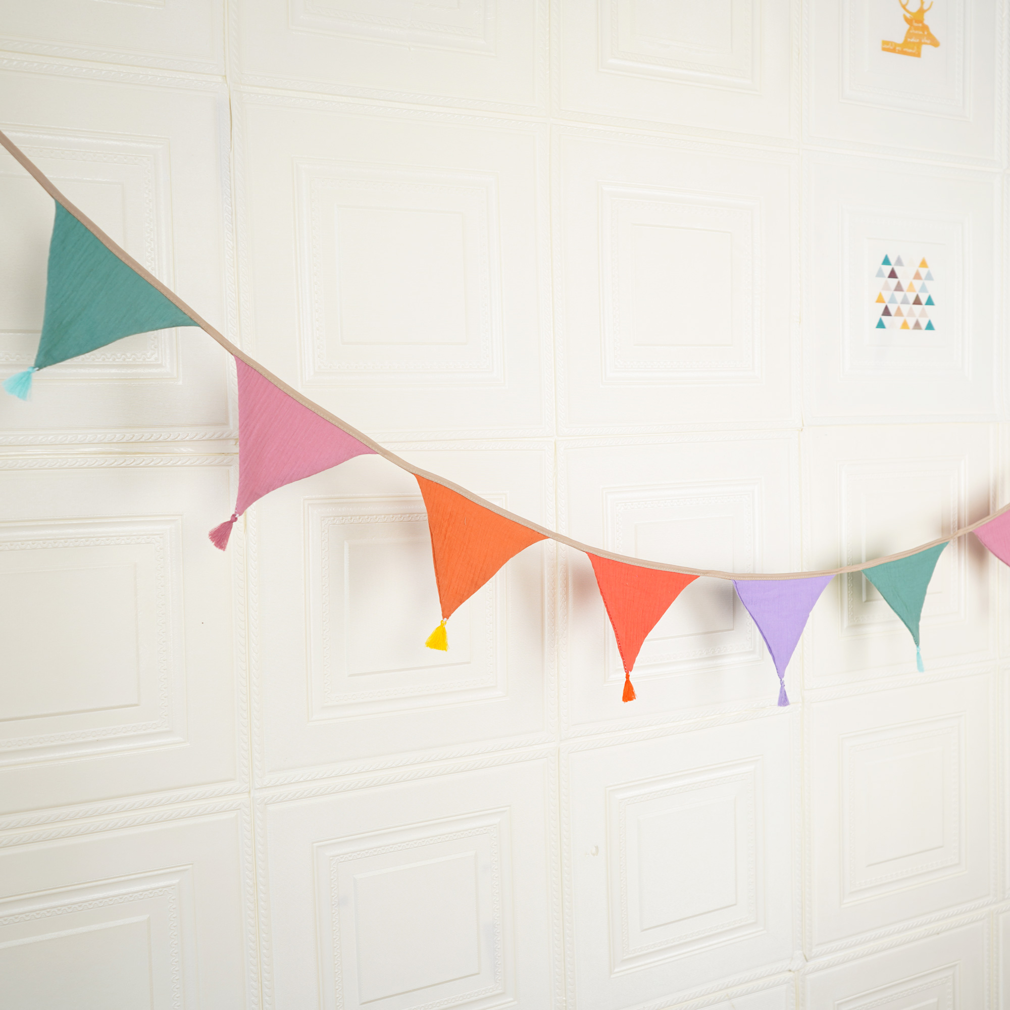 2.6M/8.5FT Nursery Candy Fabri - Baby Nursery Bunting ulasan dan harga