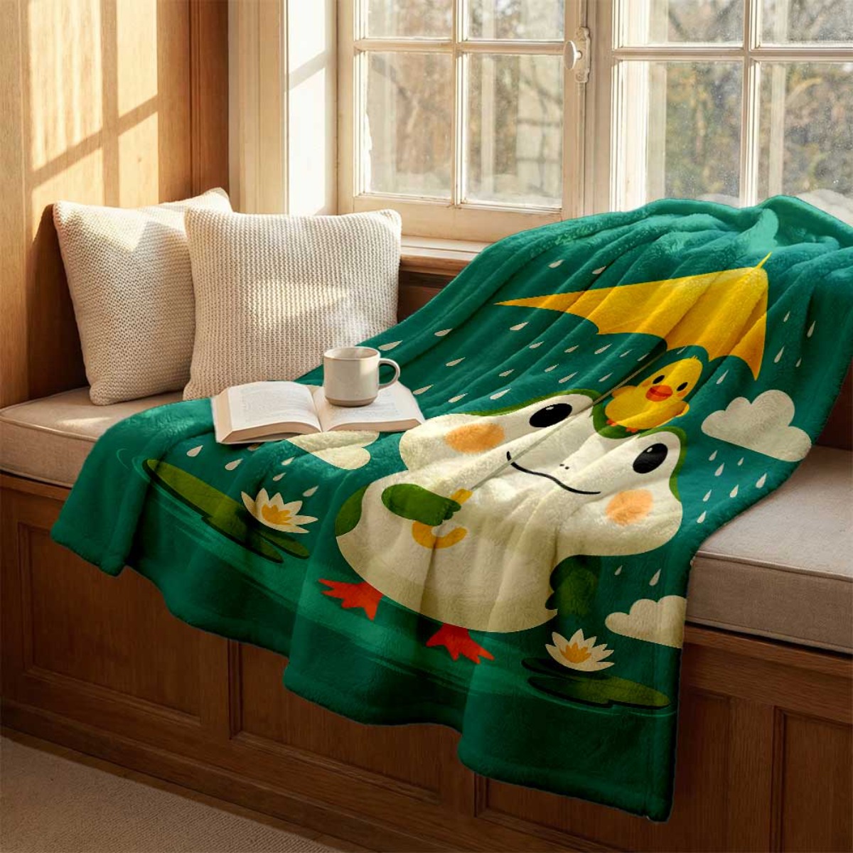 Sweet Adorable Frog and Chick  - Baby Nursery Fabric ulasan dan harga