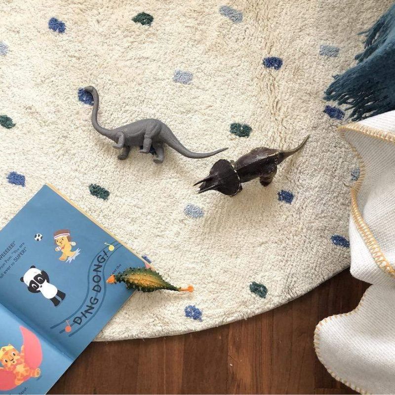 Dot Fluffy Carpet Living Room  - Baby Nursery Fabric ulasan dan harga