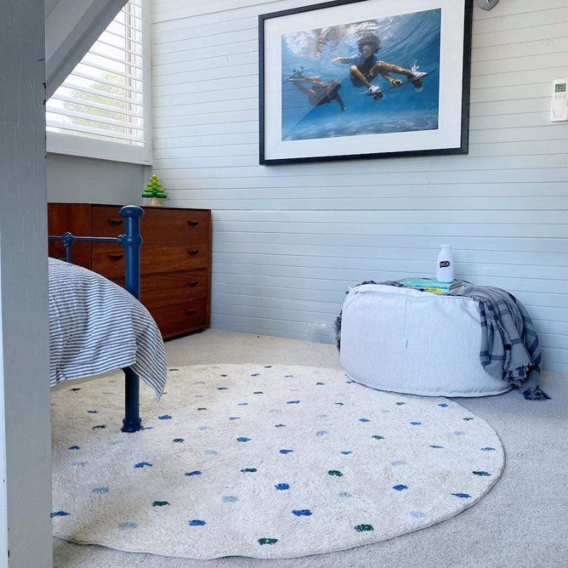 Dot Fluffy Carpet Living Room  - Baby Nursery Fabric ulasan dan harga
