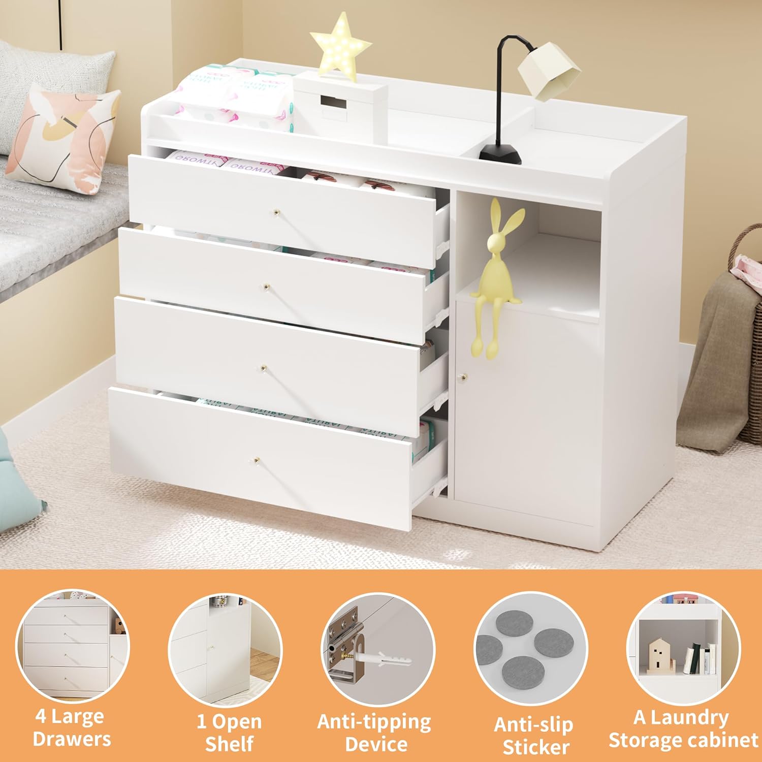 Baby Dresser Changing Table wi - Baby Nursery Dresser Changing Table ulasan dan harga