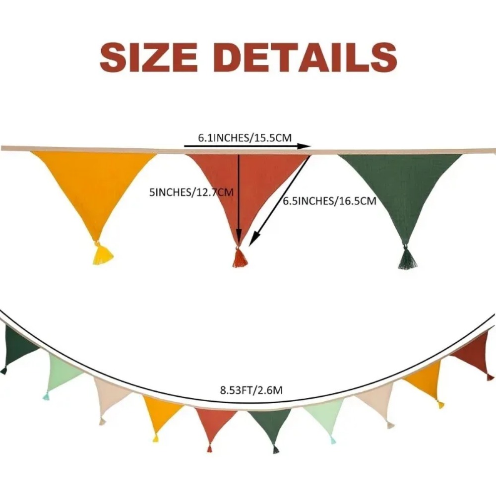 20 PCS  Fabric Flag Banners Mu - Baby Nursery Bunting ulasan dan harga