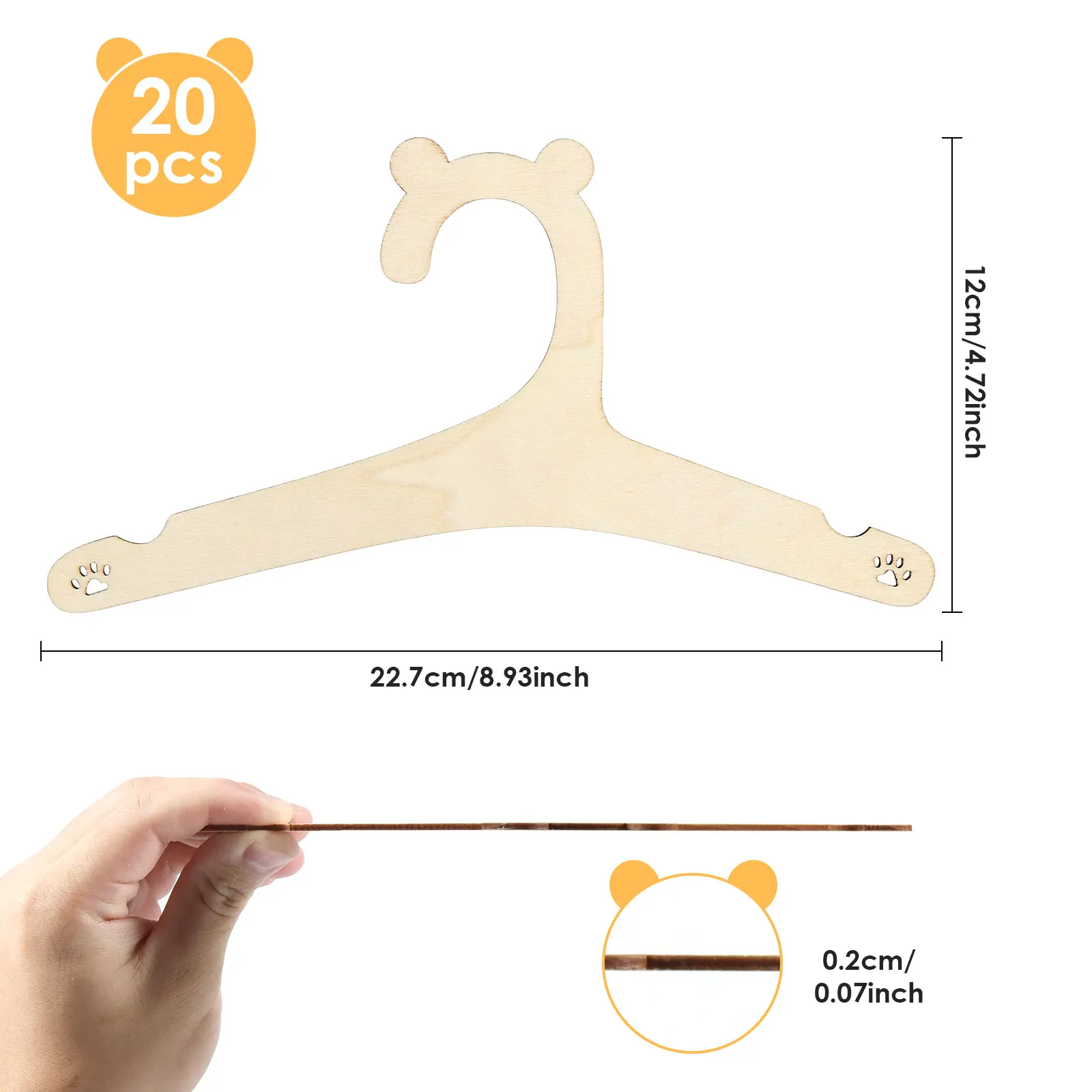 20Pcs Wooden Baby Hangers Smoo - Baby Nursery Uniform ulasan dan harga
