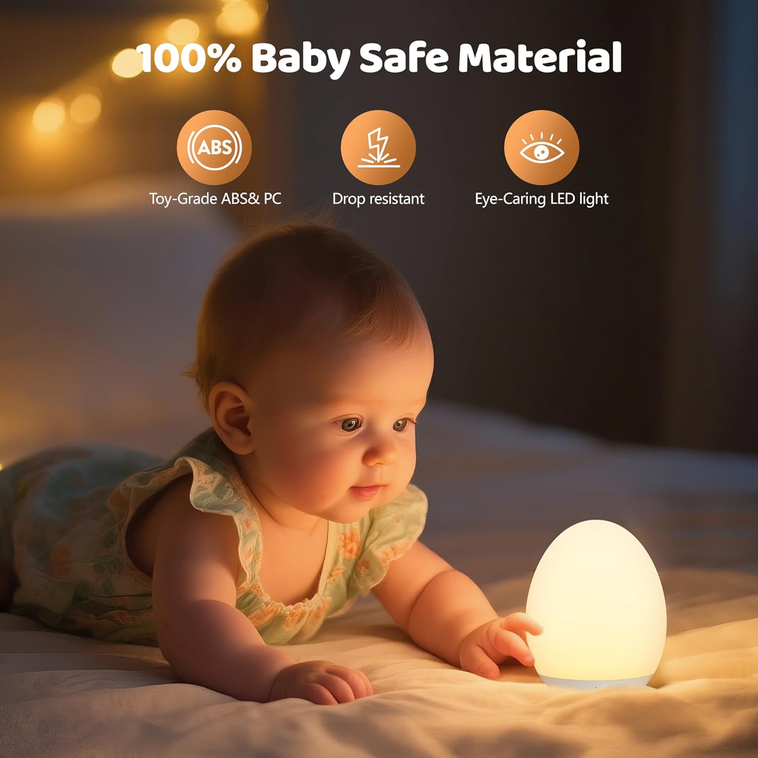 Kids Night Light Baby Egg Lamp - Baby Nursery Egg Light ulasan dan harga
