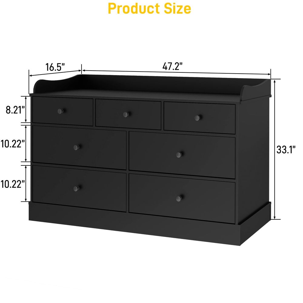 Kids Dresser Cabinet with 7 Dr - Baby Nursery Dresser Changing Table ulasan dan harga