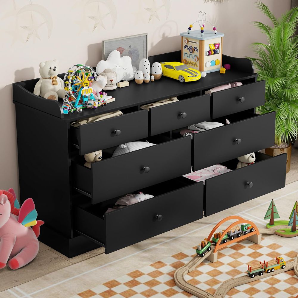 Kids Dresser Cabinet with 7 Dr - Baby Nursery Dresser Changing Table ulasan dan harga