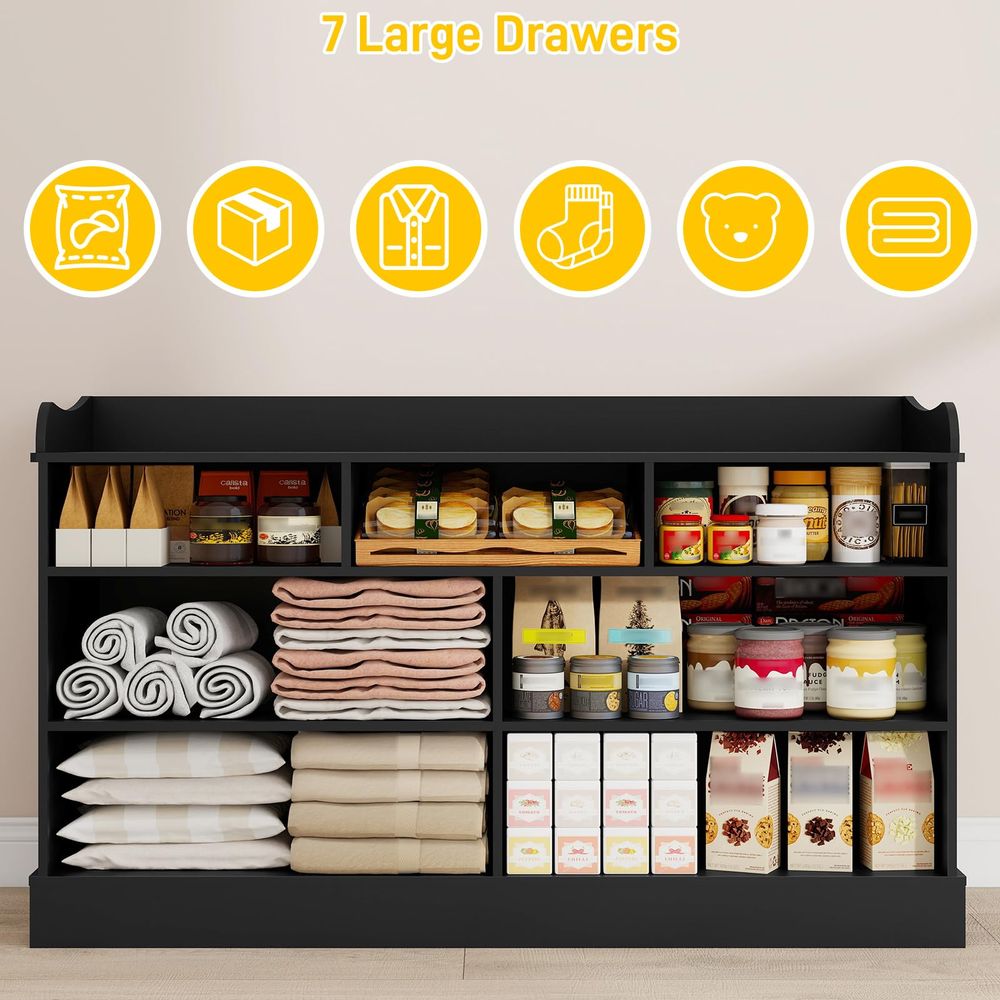 Kids Dresser Cabinet with 7 Dr - Baby Nursery Dresser Changing Table ulasan dan harga