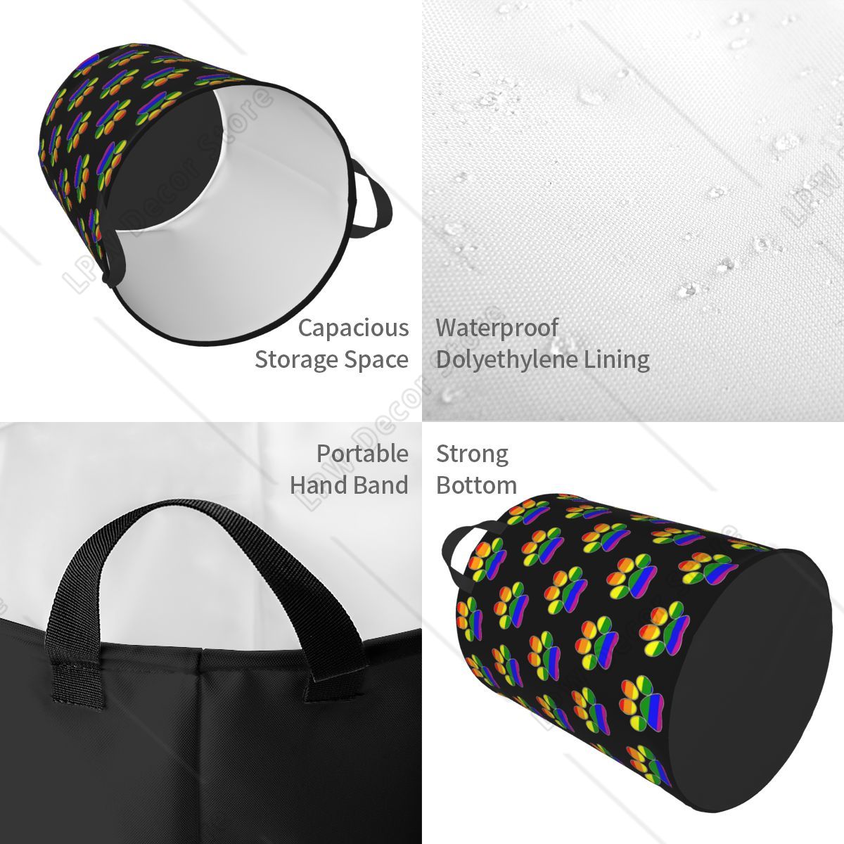 Custom LGBT Pride Gay Paw Laun - Baby Nursery Laundry Basket ulasan dan harga