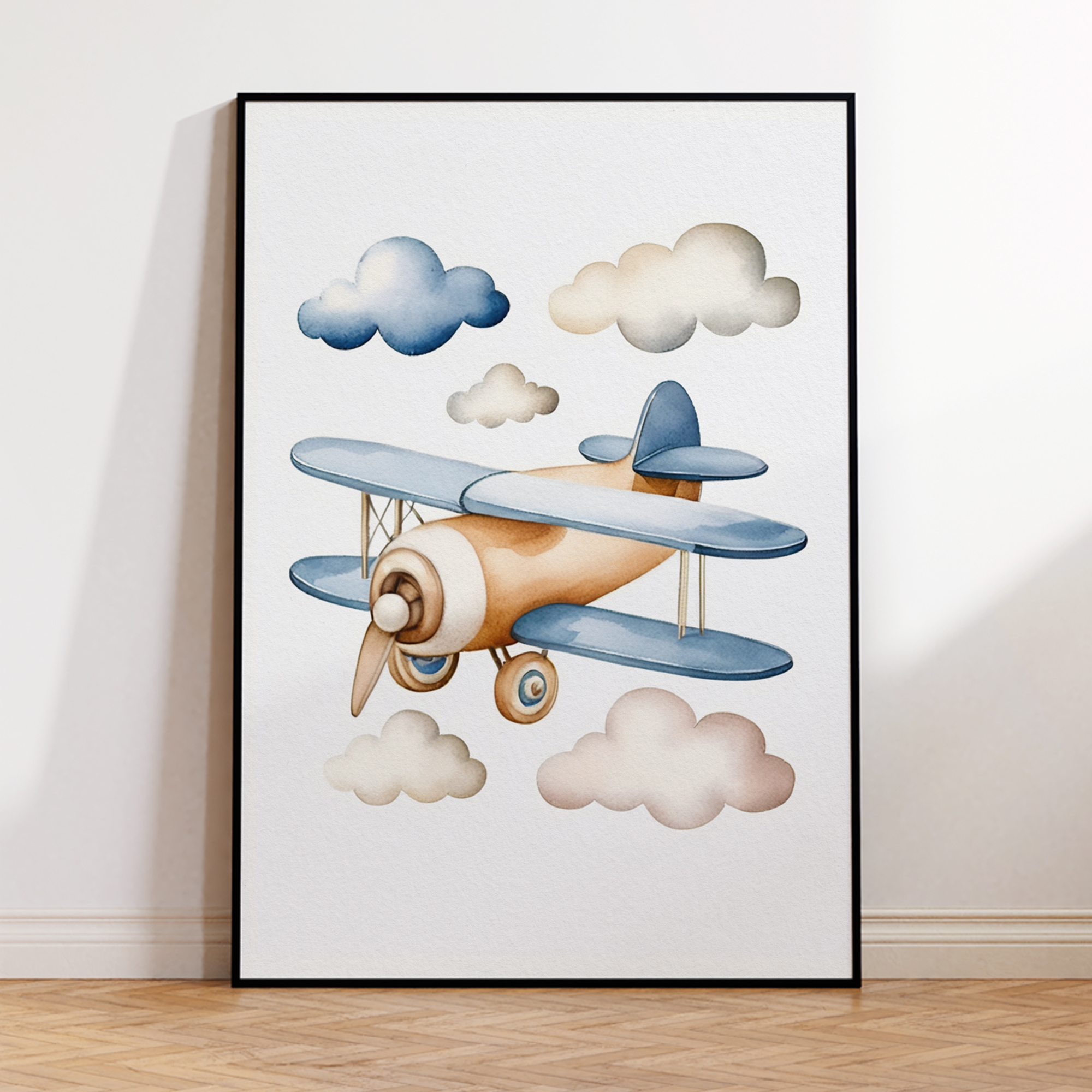 Cartoon Children Airplane Heli - Baby Nursery Wall Decor ulasan dan harga