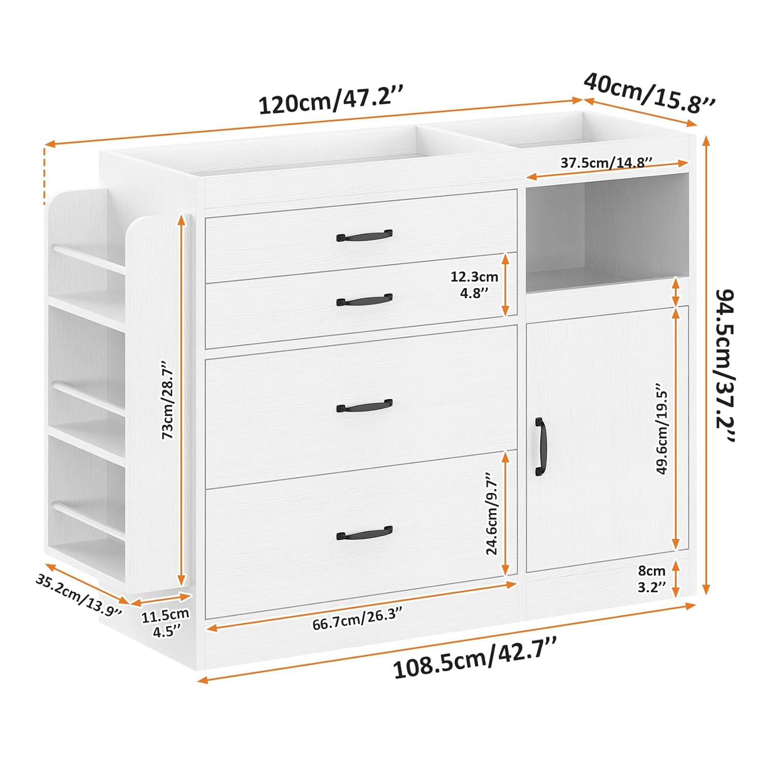 Changing Table Dresser, Baby N - Baby Nursery Dresser Changing Table ulasan dan harga