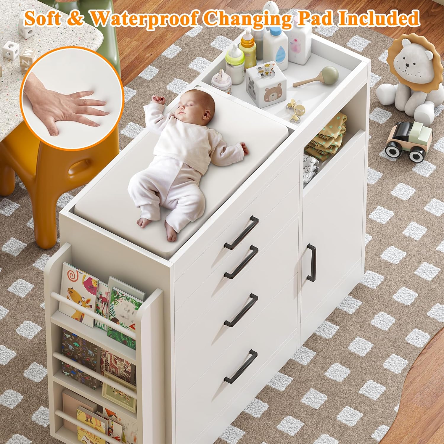 Changing Table Dresser, Baby N - Baby Nursery Dresser Changing Table ulasan dan harga