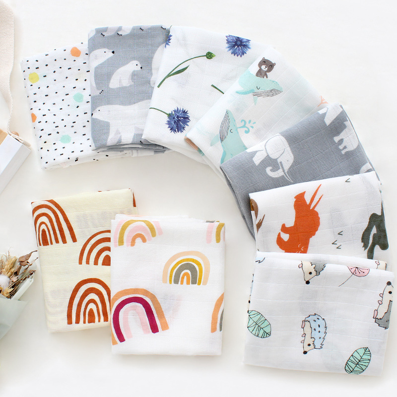 60X60cm Baby Blankets Newborn  - Swaddle Blanket Muslin ulasan dan harga