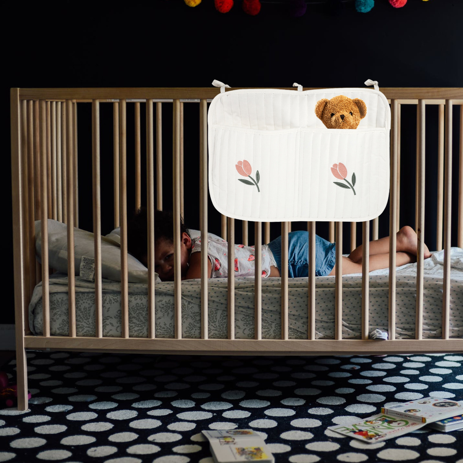 Crib Hanging Diaper Organizer  - Baby Nursery Storage ulasan dan harga