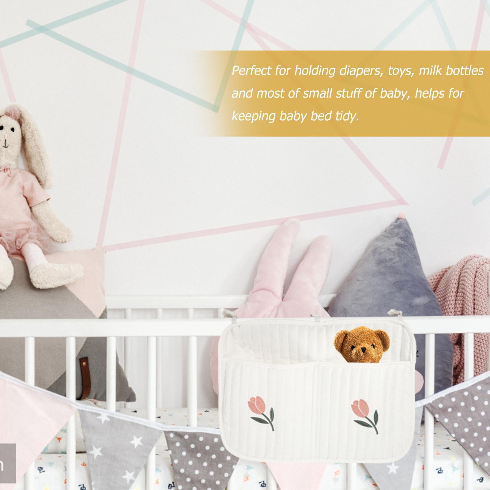 Crib Hanging Diaper Organizer  - Baby Nursery Storage ulasan dan harga