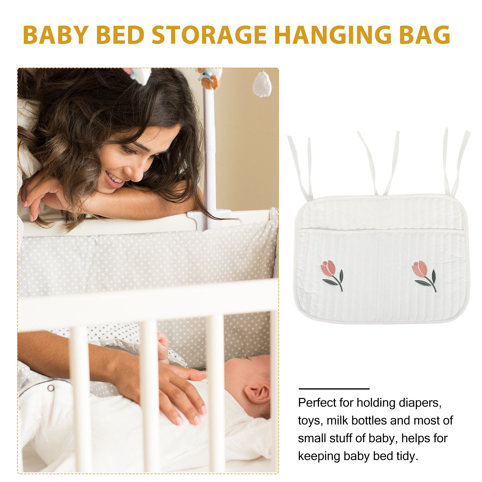 Crib Hanging Diaper Organizer  - Baby Nursery Storage ulasan dan harga