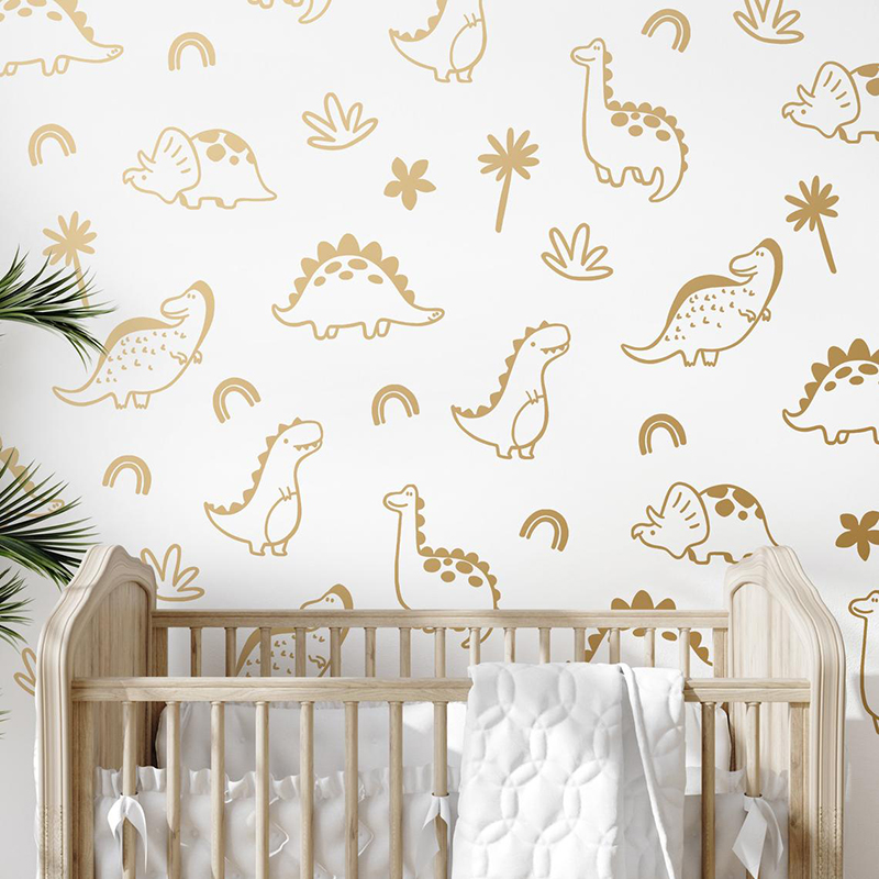 Geometric Dinosaur Tree Rainbo - Baby Nursery Jungle ulasan dan harga