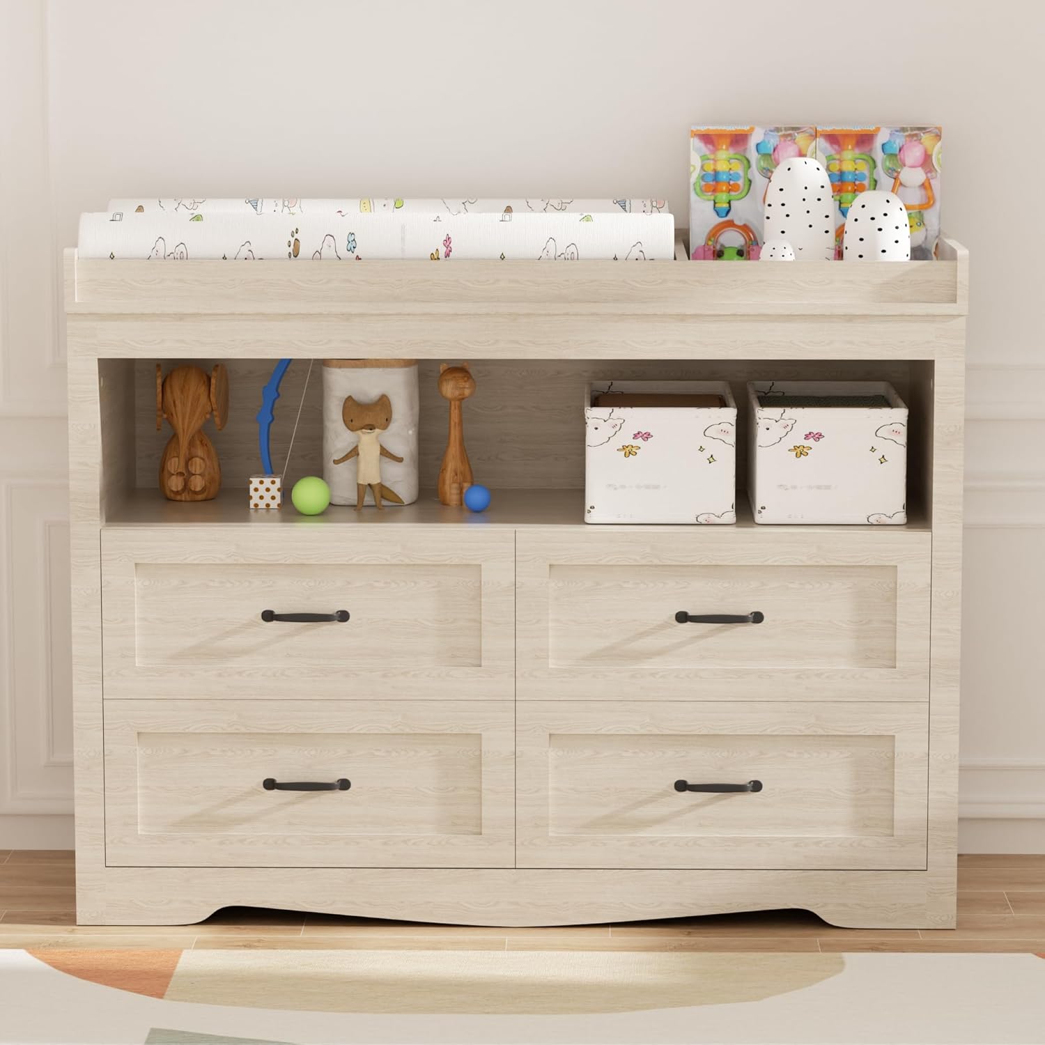 4 Drawer Nursery Dresser Chang - Baby Nursery Dresser Changing Table ulasan dan harga