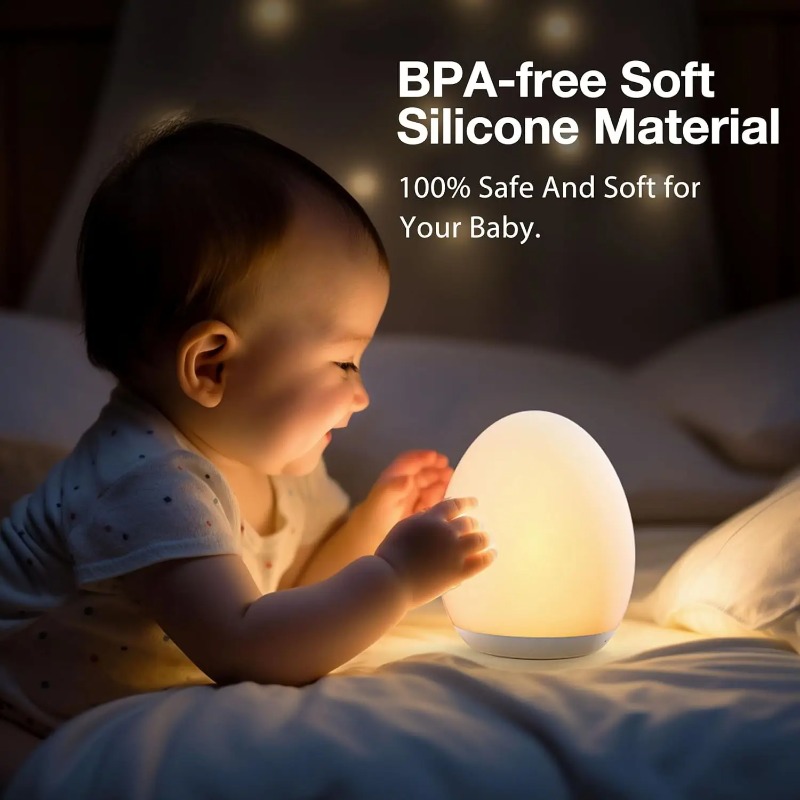 LED Dimmable Bedside Lamp Rech - Baby Nursery Egg Light ulasan dan harga