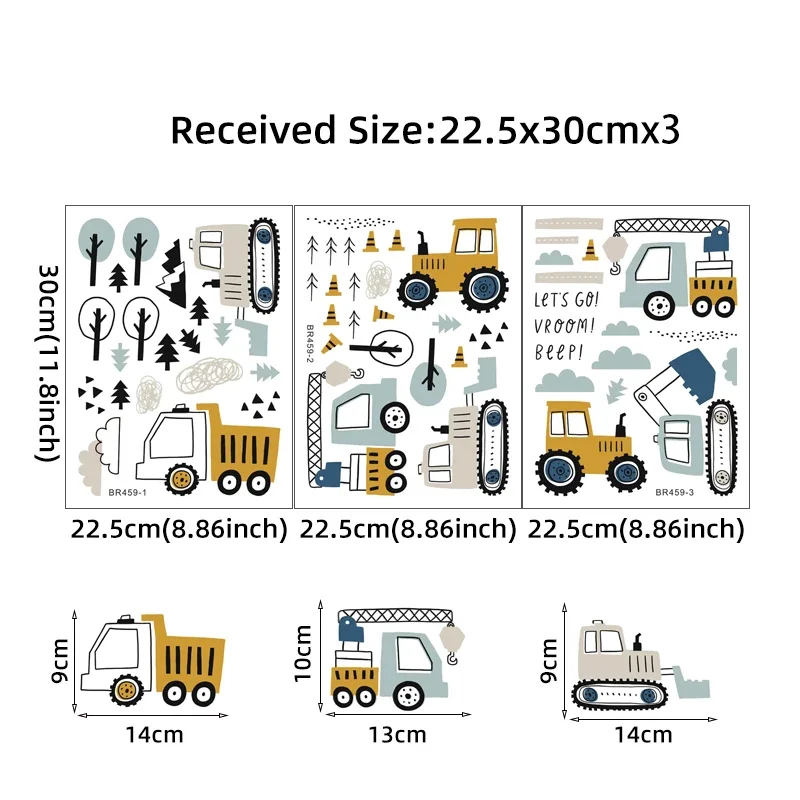 Hand Drawn Cute Cars Cargo Tru - Baby Nursery Design ulasan dan harga