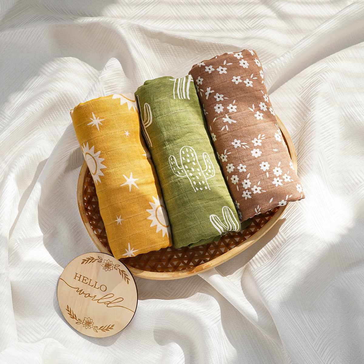 HappyFlute 120x110cm Muslin Ba - Swaddle Blanket Muslin ulasan dan harga