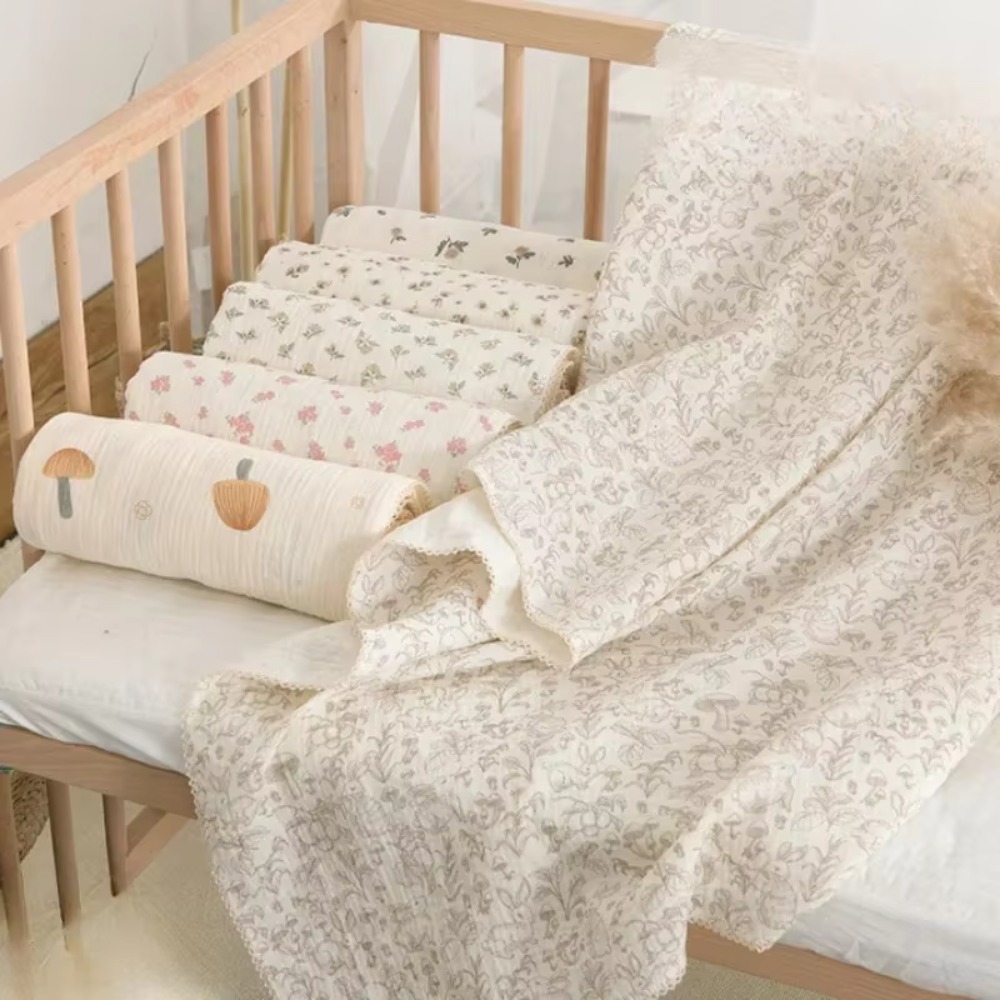 Soft Floral Muslin Baby Blanke - Swaddle Blanket Muslin ulasan dan harga