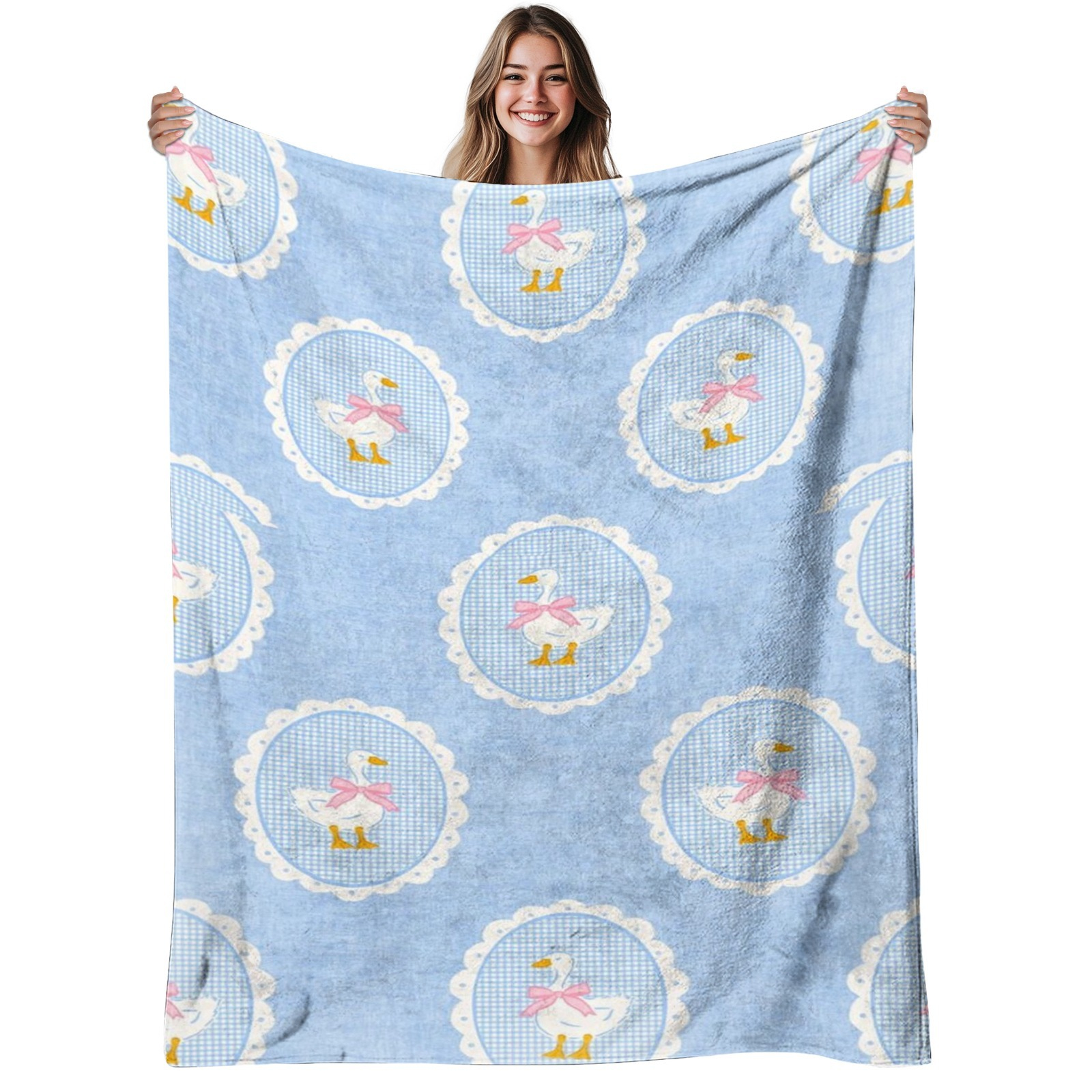 VIKAMA Gingham Blue Cottage Du - Baby Nursery Fabric ulasan dan harga