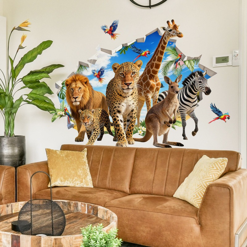 Large Jungle Animal Tropical L - Baby Nursery Jungle ulasan dan harga