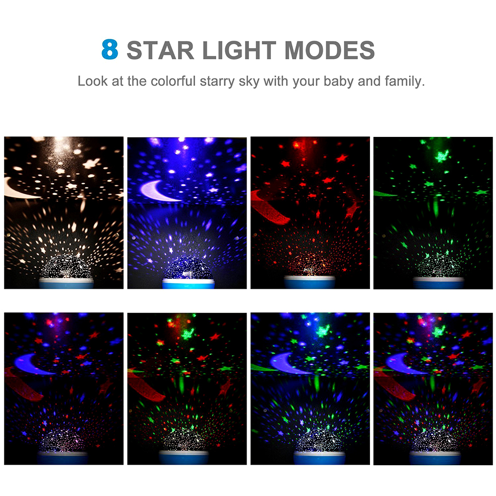 Night Lamp Projector Starry Sk - Baby Nursery Table Lamp ulasan dan harga