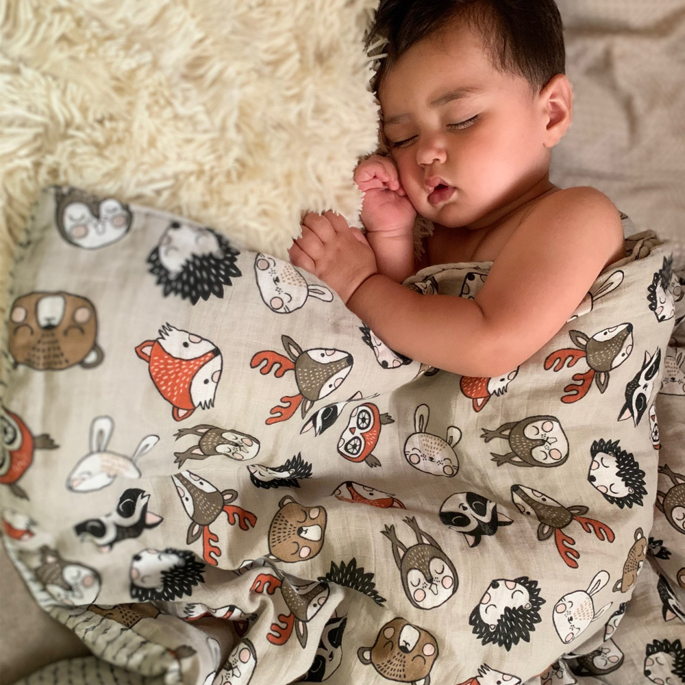 Elinfant Cute Soft Print Baby  - Swaddle Blanket Muslin ulasan dan harga