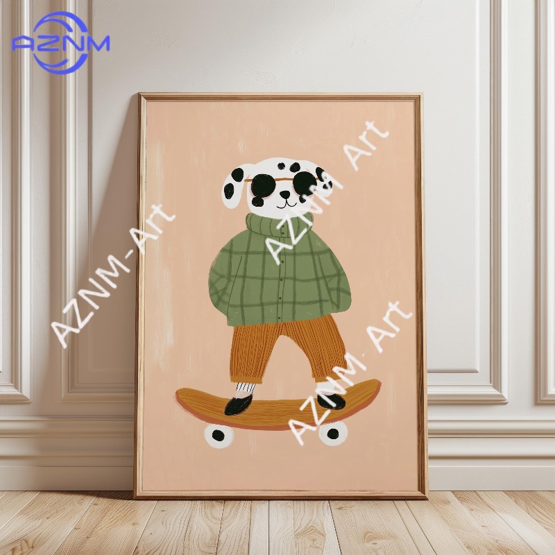 1PC Funny Animal Skateboarding - Baby Nursery Design ulasan dan harga