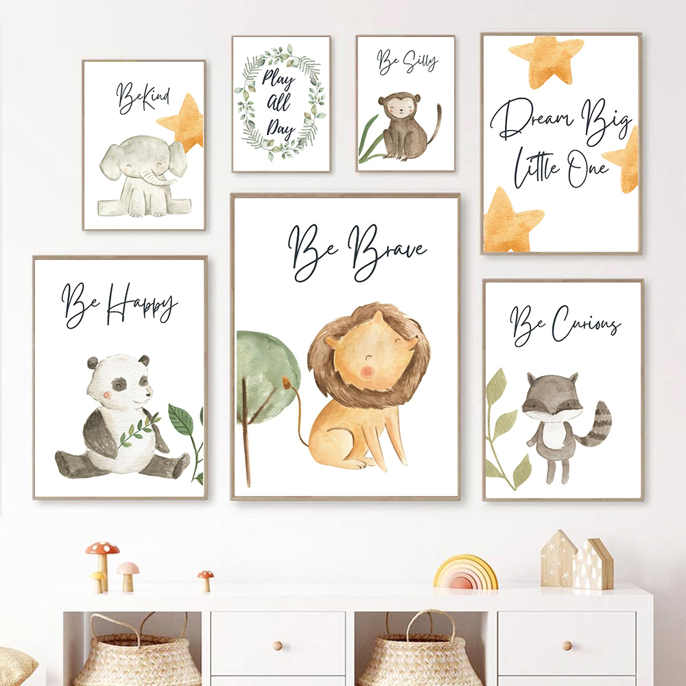 Neutral Jungle Nursery Wall Ar - Baby Nursery Jungle ulasan dan harga