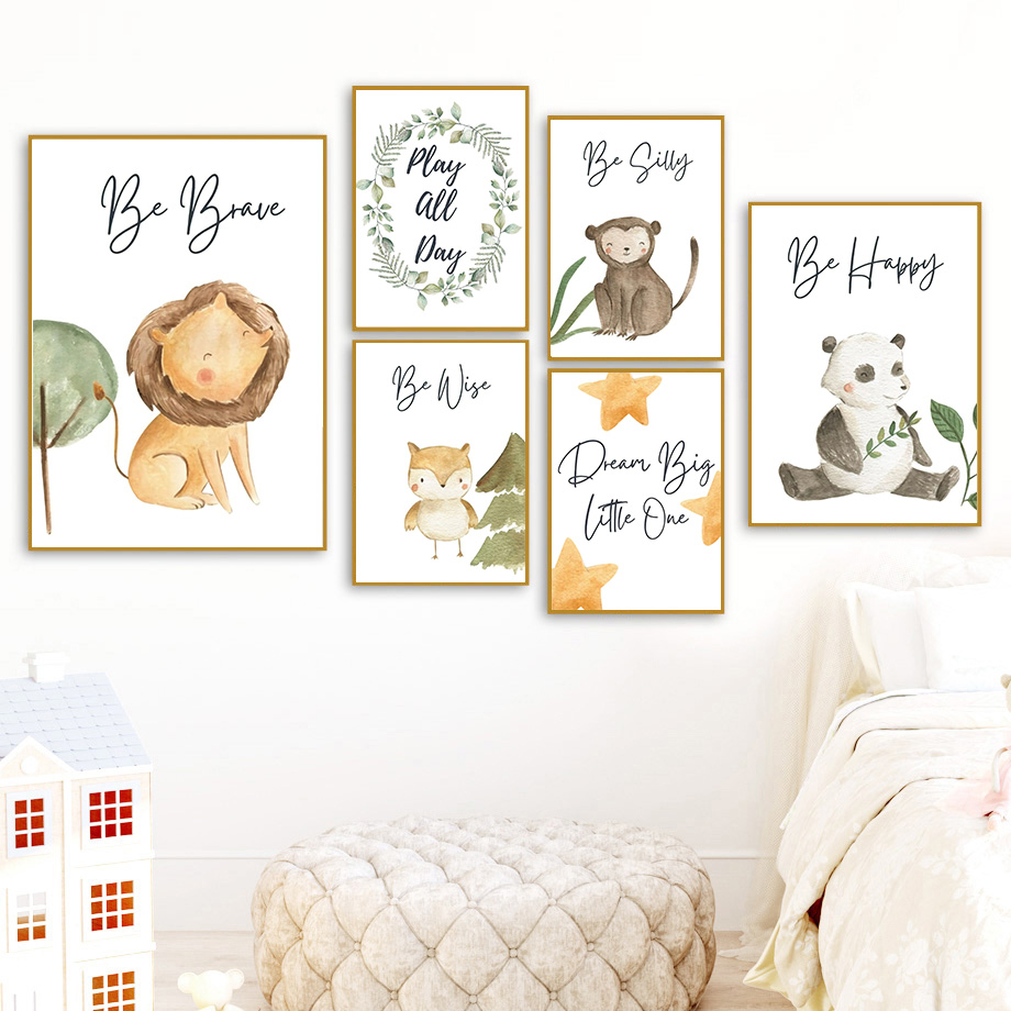 Neutral Jungle Nursery Wall Ar - Baby Nursery Jungle ulasan dan harga