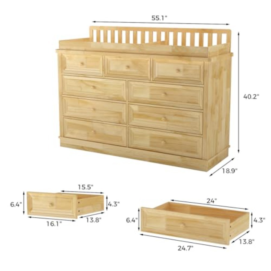 Baby Changing Table Dresser, 1 - Baby Nursery Dresser Changing Table ulasan dan harga