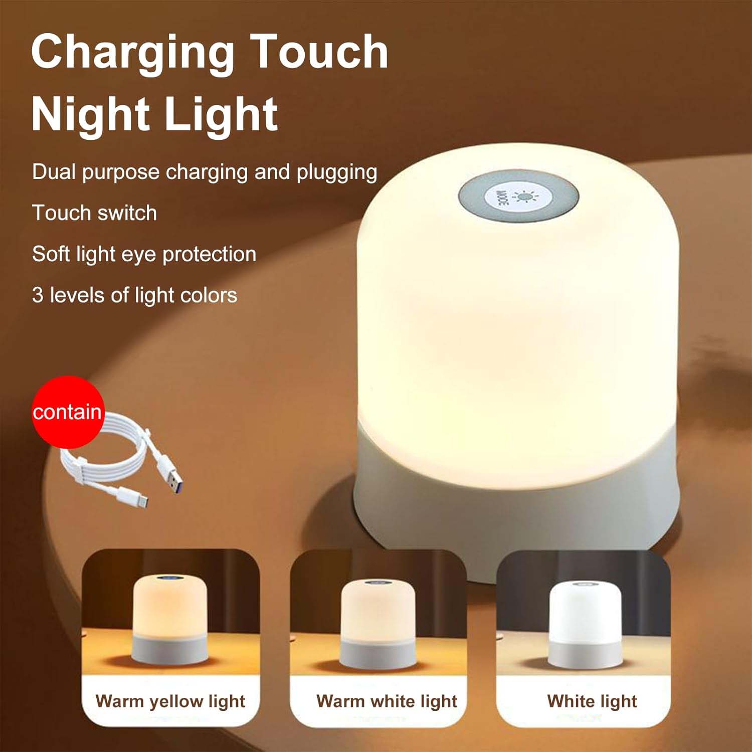 1pcPortable Baby Night Light,3 - Baby Nursery Egg Light ulasan dan harga