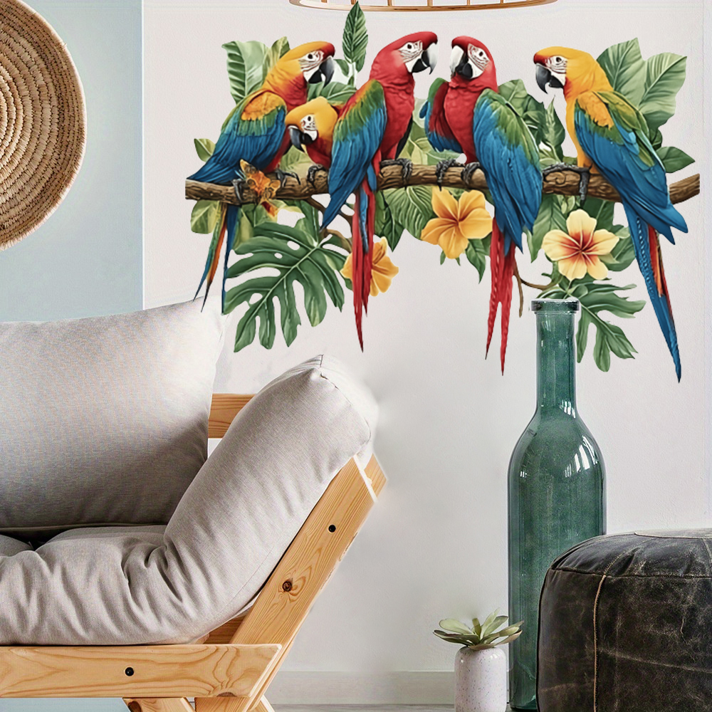 3Pcs Parrots on Branch Wall St - Baby Nursery Design ulasan dan harga