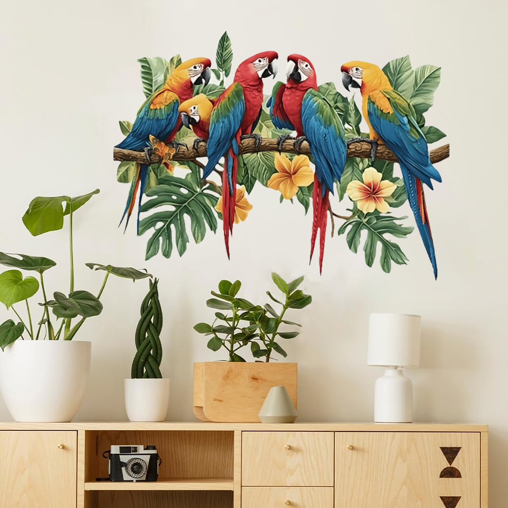 3Pcs Parrots on Branch Wall St - Baby Nursery Design ulasan dan harga