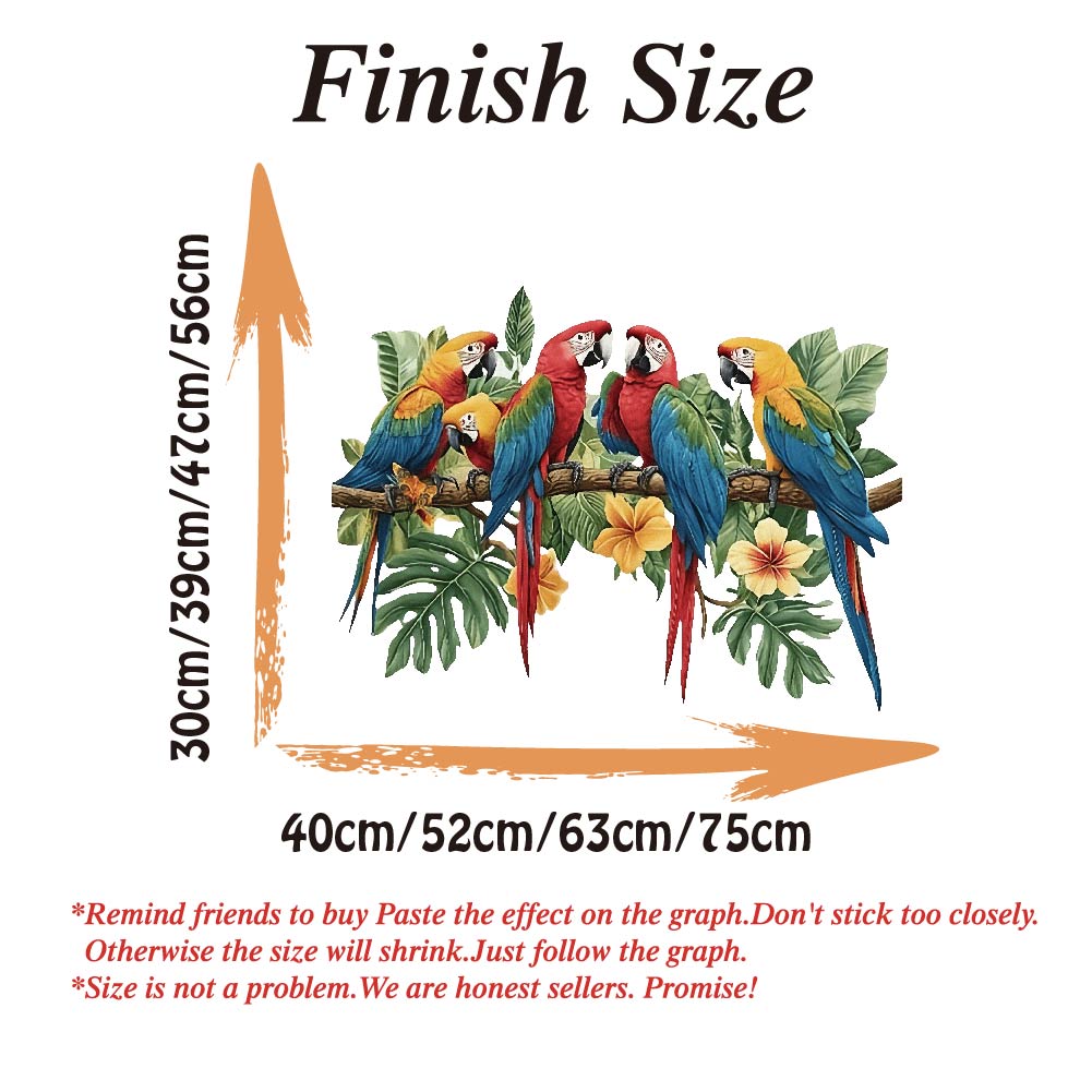 3Pcs Parrots on Branch Wall St - Baby Nursery Design ulasan dan harga