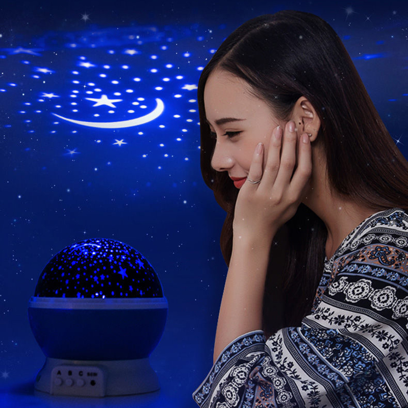 Night Lamp Projector Starry Sk - Baby Nursery Table Lamp ulasan dan harga