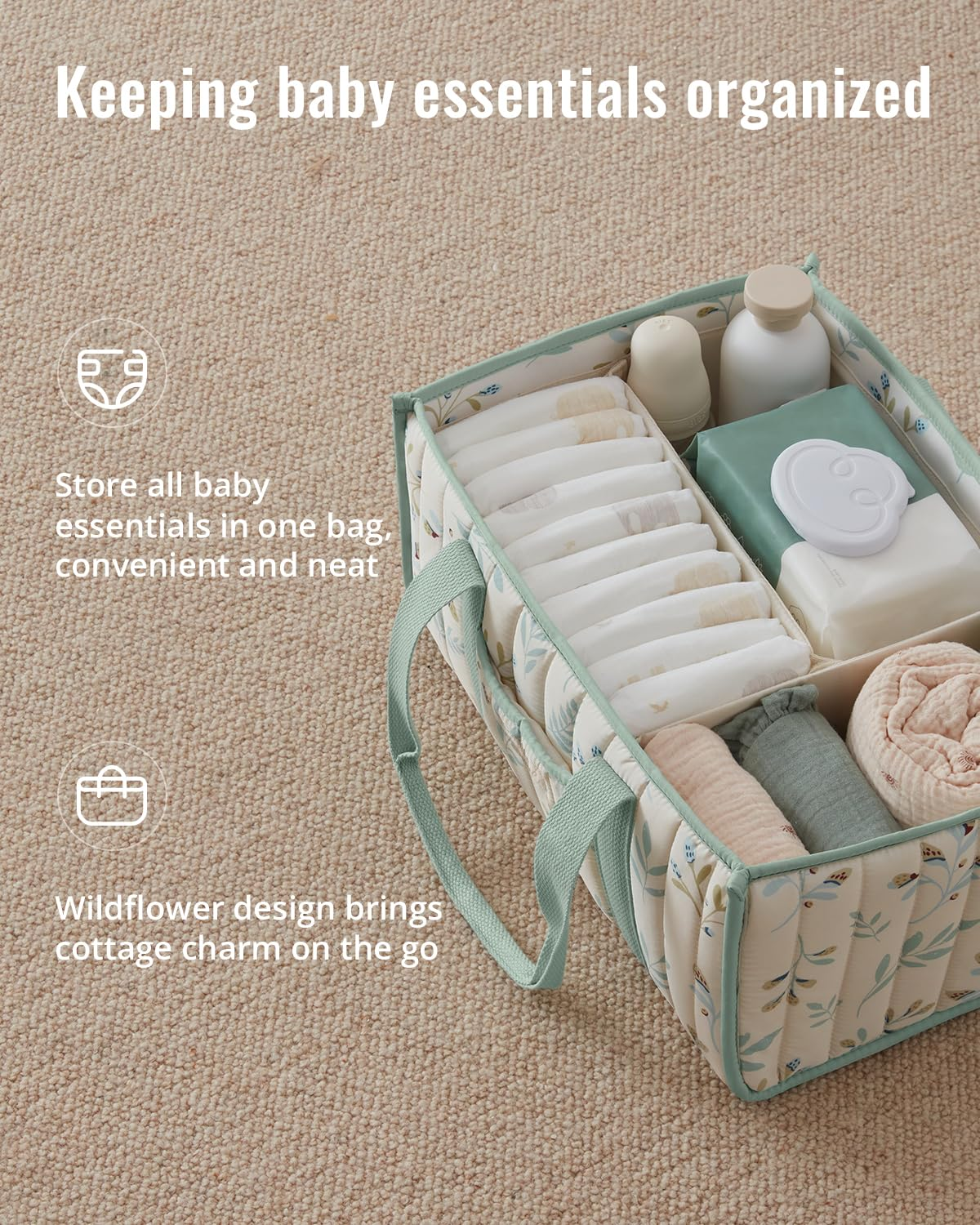 Diaper Caddy Organizer, Stylis - Baby Nursery Storage ulasan dan harga
