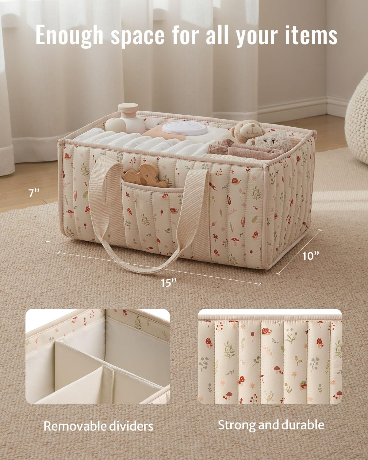 Diaper Caddy Organizer, Stylis - Baby Nursery Storage ulasan dan harga