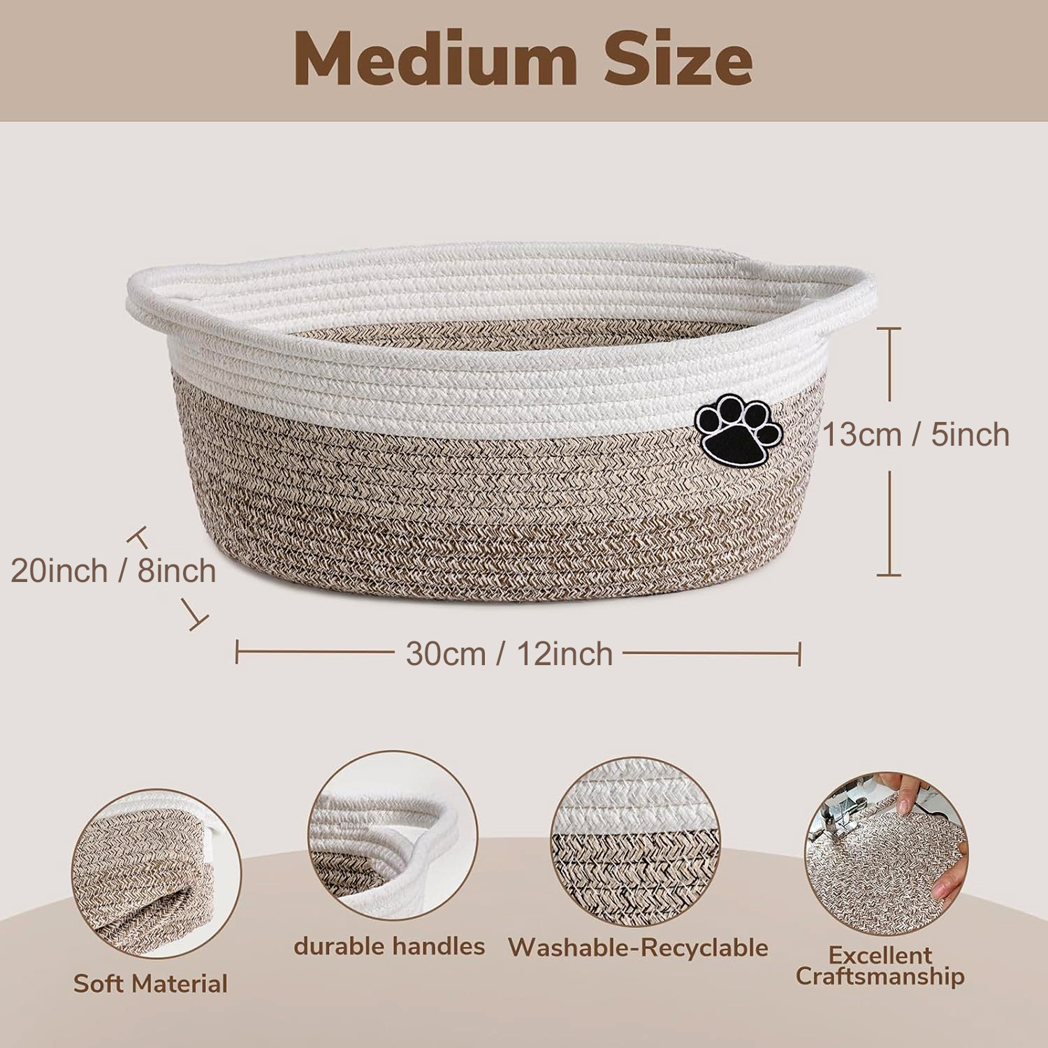 Dog Toy Basket Small Gift Bask - Baby Nursery Fabric ulasan dan harga