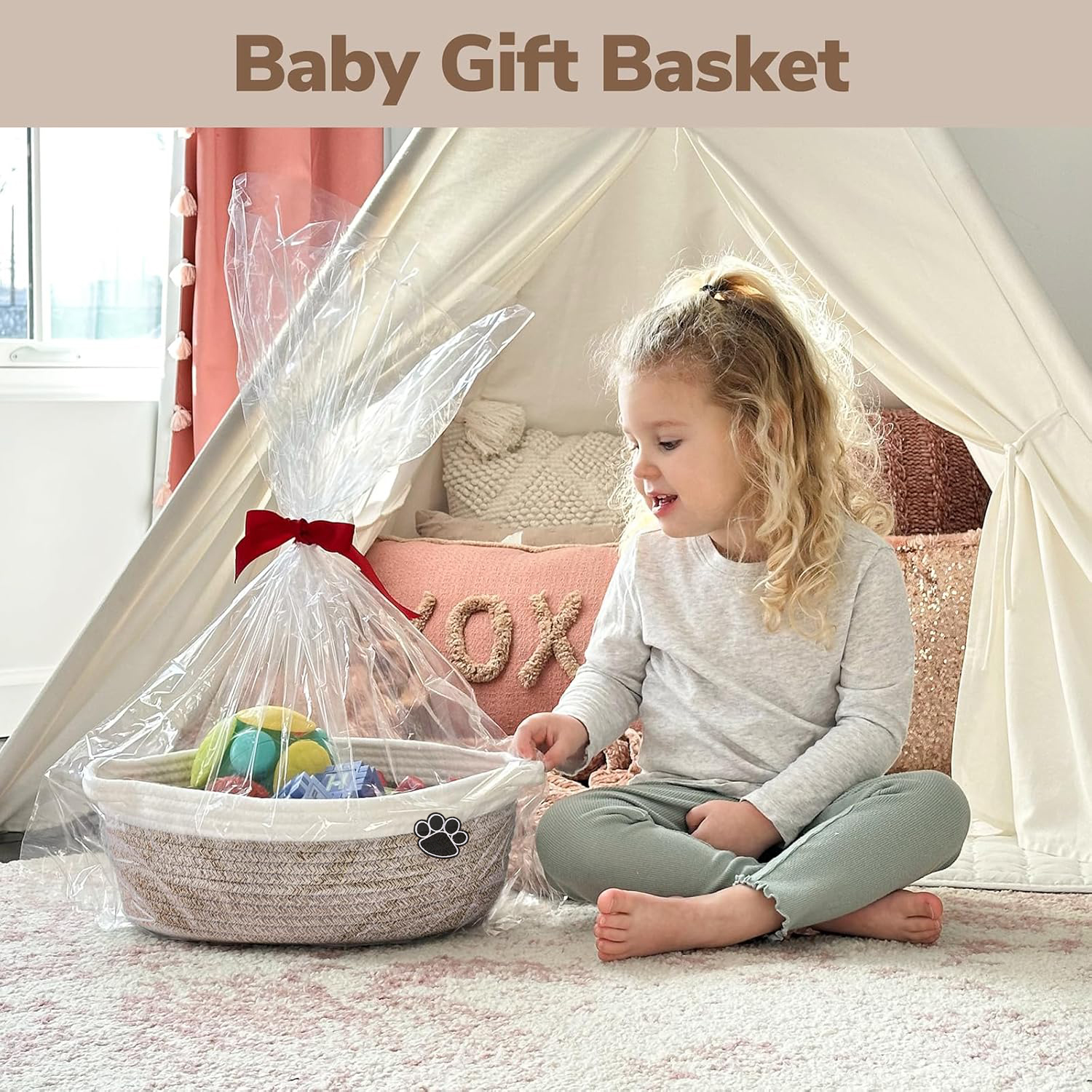 Dog Toy Basket Small Gift Bask - Baby Nursery Fabric ulasan dan harga