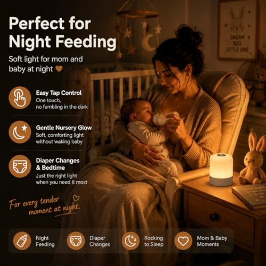 Portable Baby Night Light, 3 C - Baby Nursery Egg Light ulasan dan harga