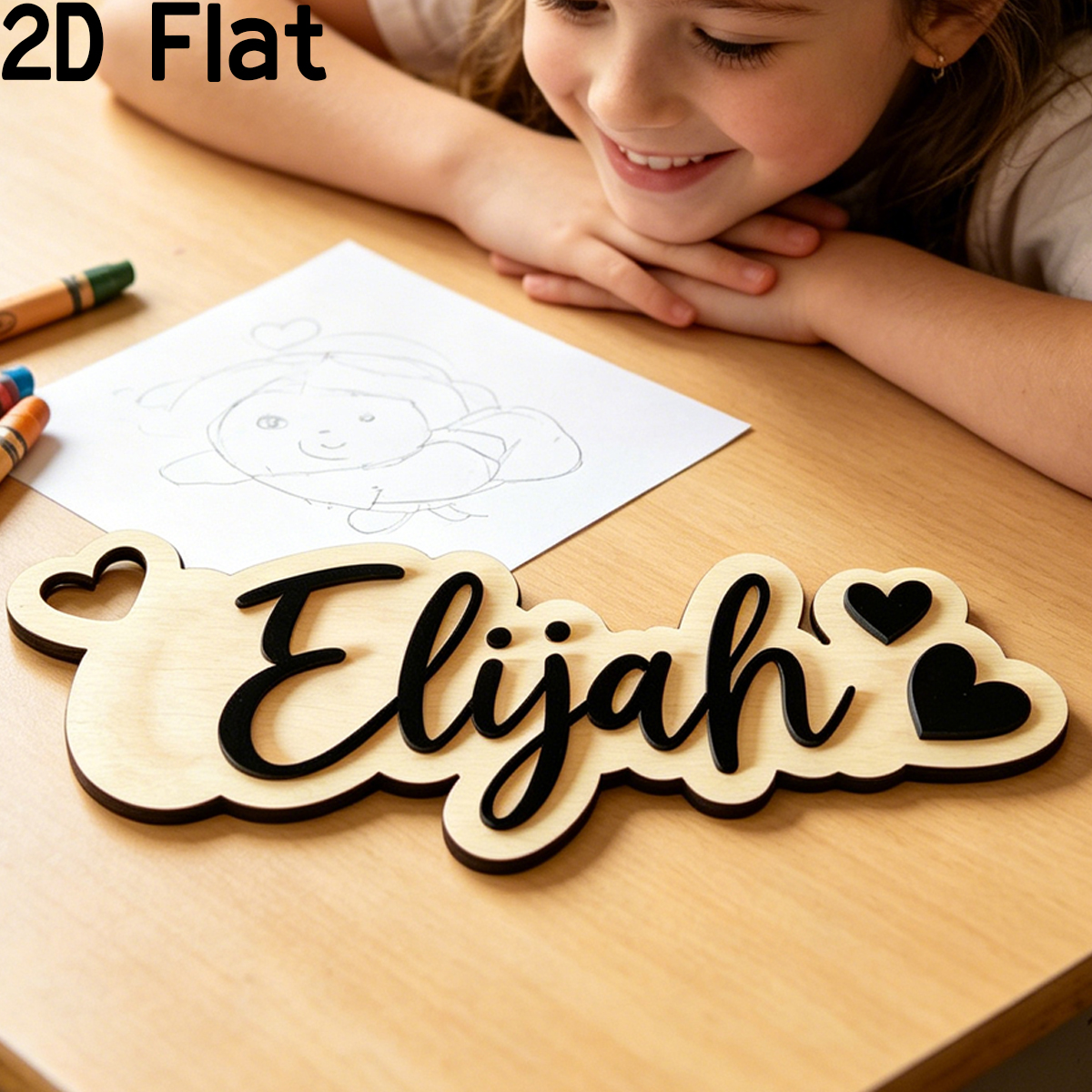 1Pc Custom Love Decor Wooden A - Baby Nursery Wall ulasan dan harga