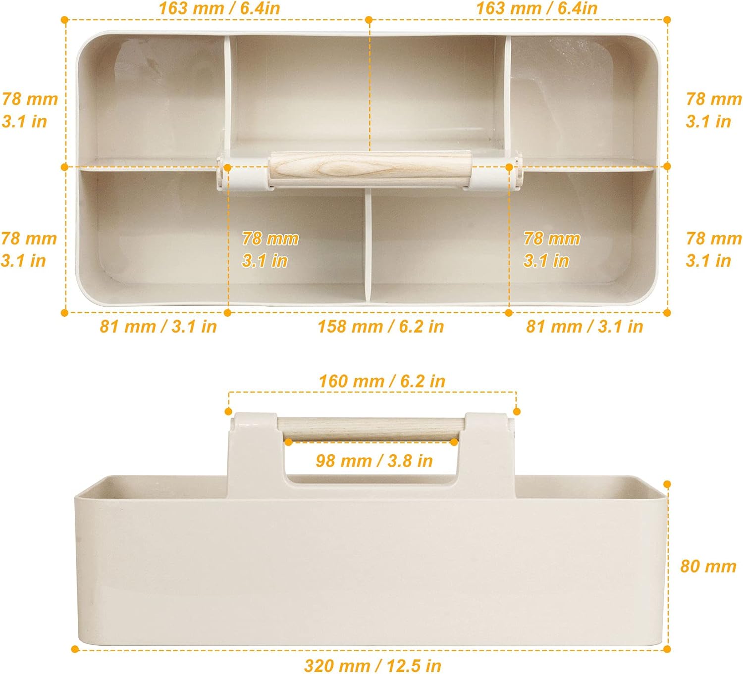 Portable Baby Shower Caddy wit - Baby Nursery Storage ulasan dan harga