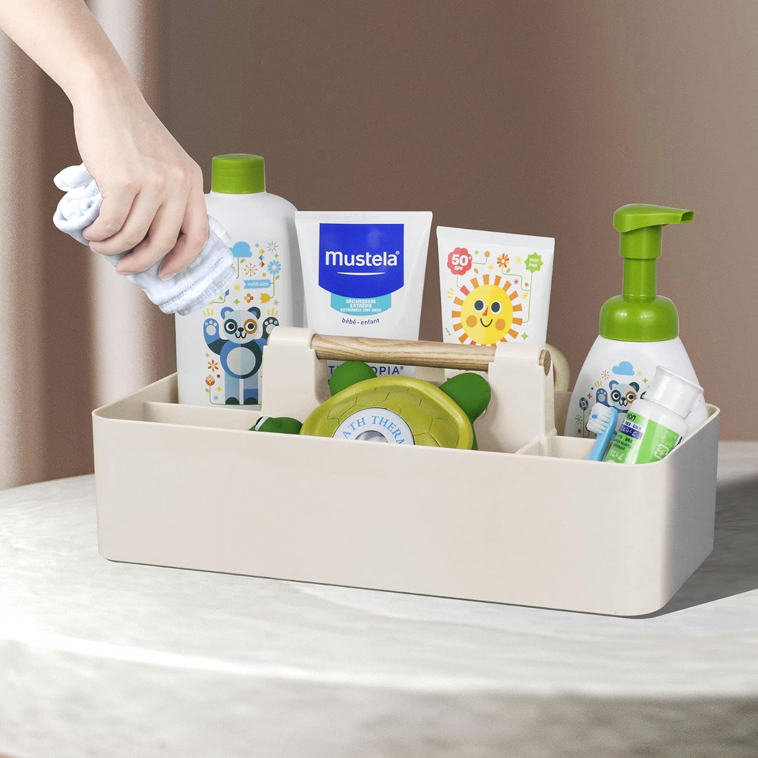 Portable Baby Shower Caddy wit - Baby Nursery Storage ulasan dan harga