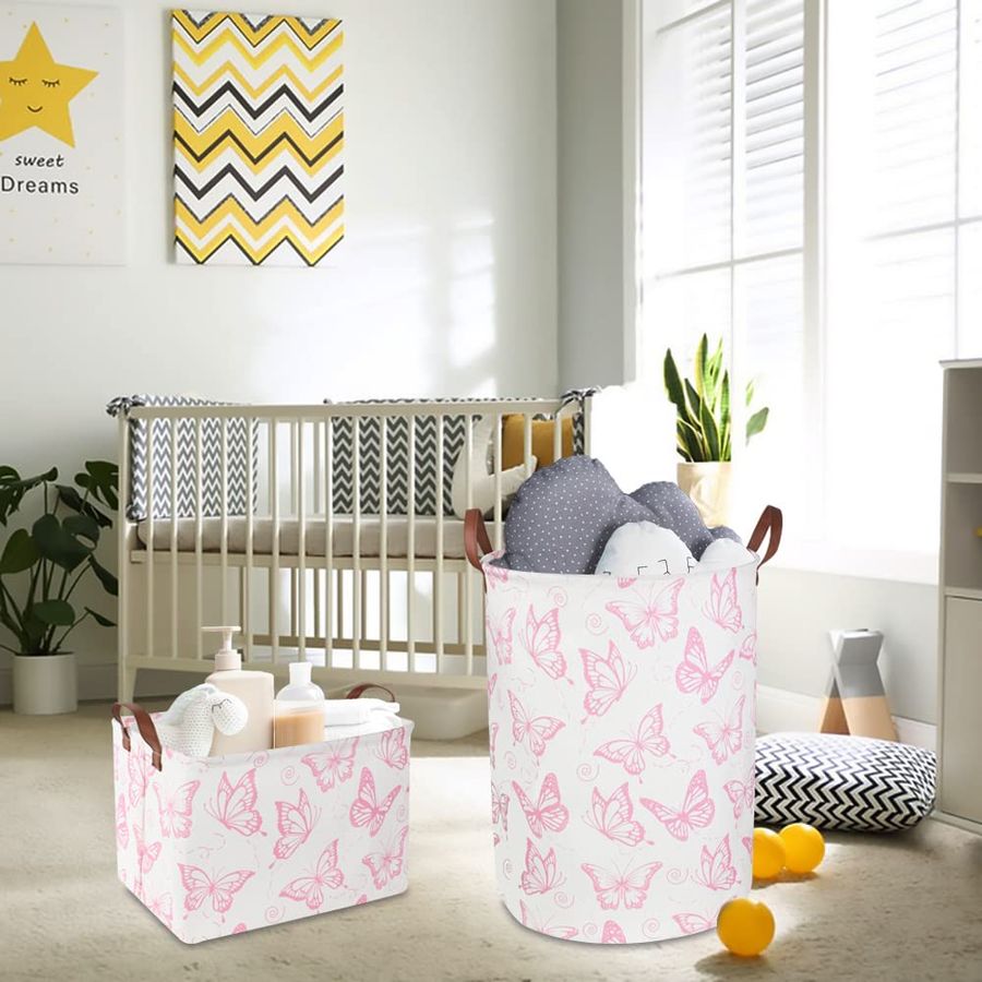 Pink Laundry Basket,Waterproof - Baby Nursery Laundry Basket ulasan dan harga