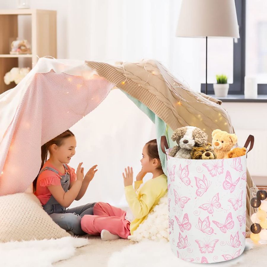 Pink Laundry Basket,Waterproof - Baby Nursery Laundry Basket ulasan dan harga