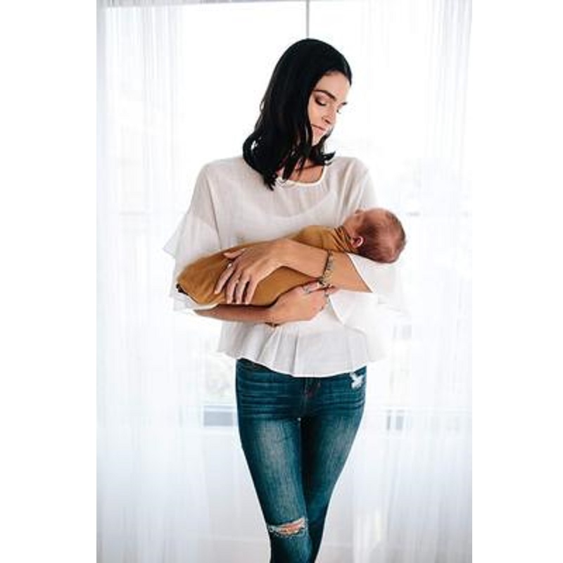 Pure Black Color Baby Wrap Ult - Swaddle Blanket Muslin ulasan dan harga