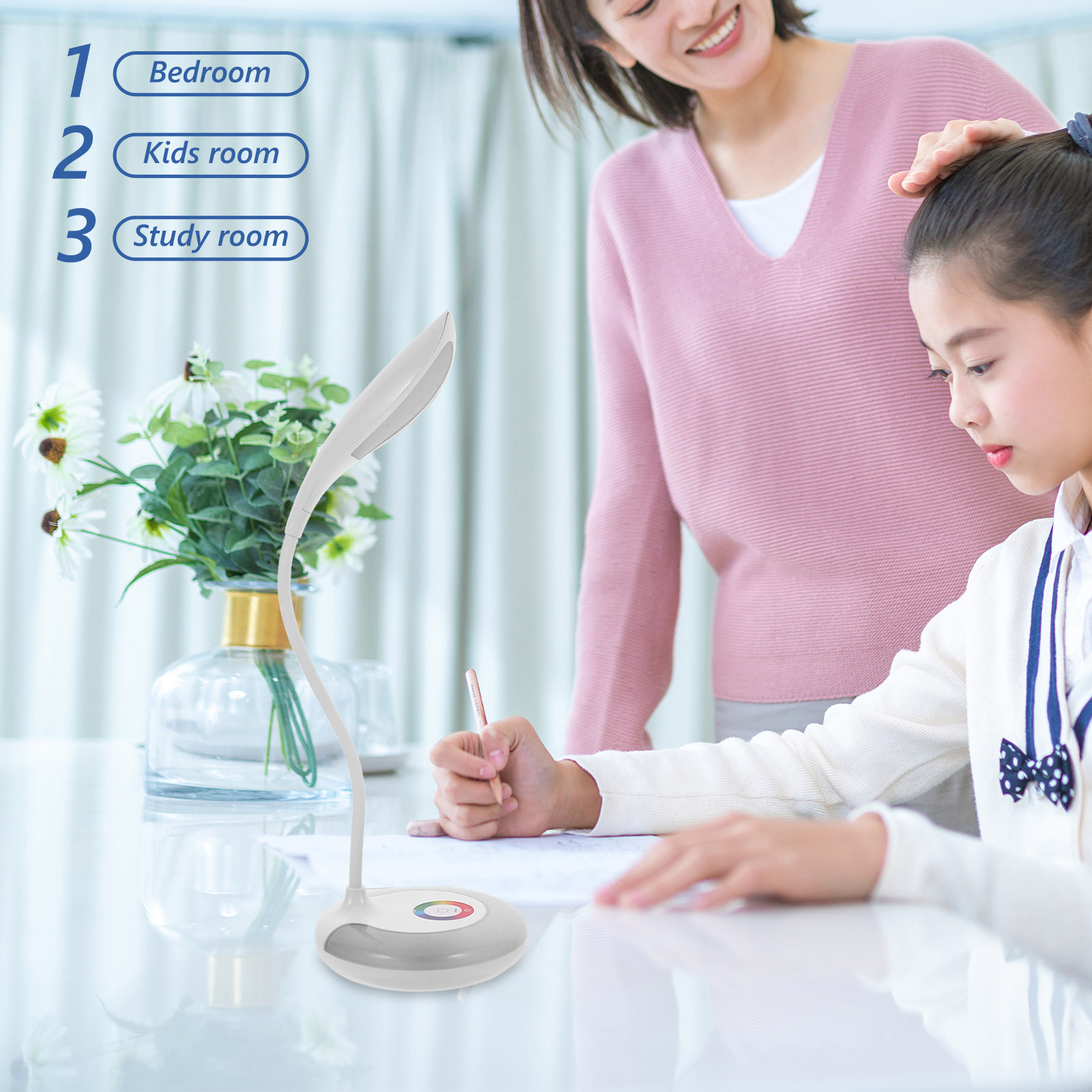 Touch Control Dimmable Desk La - Baby Nursery Table Lamp ulasan dan harga
